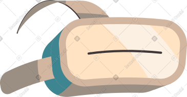 Beige virtual reality glasses PNG, SVG