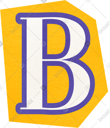 Collage capital letter b PNG, SVG