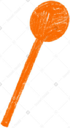 Bâton orange avec un point PNG, SVG