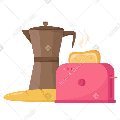 烤面包机和水壶 PNG, SVG