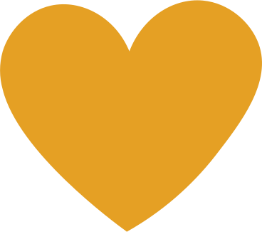 Orange heart PNG、SVG