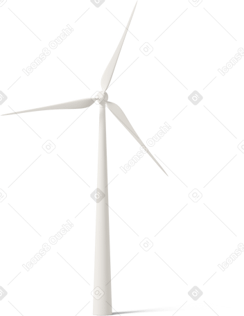 3D wind turbine PNG, SVG