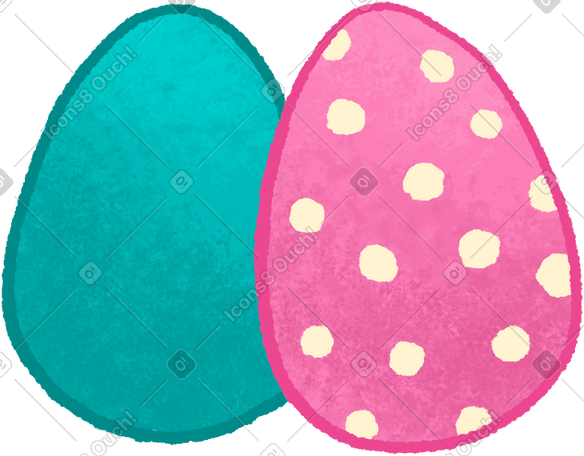 two easter eggs PNG, SVG