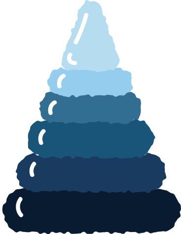 blue pyramid toy PNG, SVG