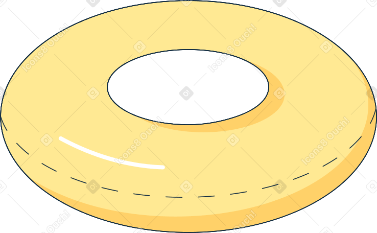 inflatable ring animated illustration in GIF, Lottie (JSON), AE