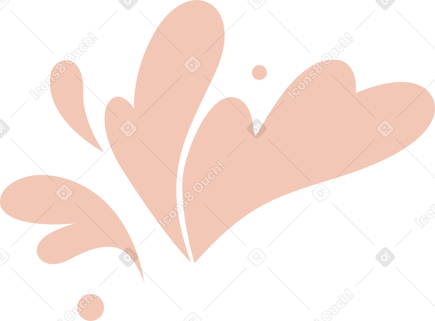 плывут оранжевые облака в PNG, SVG