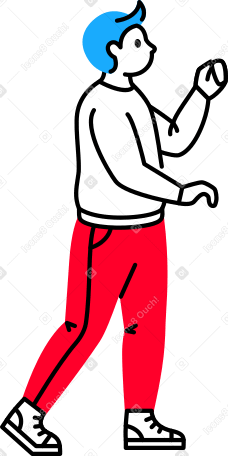 man holding something in his hands в PNG, SVG