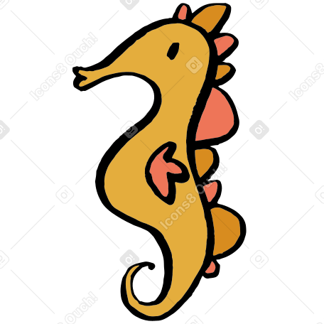 sea​ horse Illustration in PNG, SVG