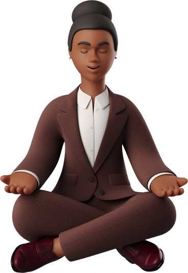 businesswoman meditating PNG, SVG