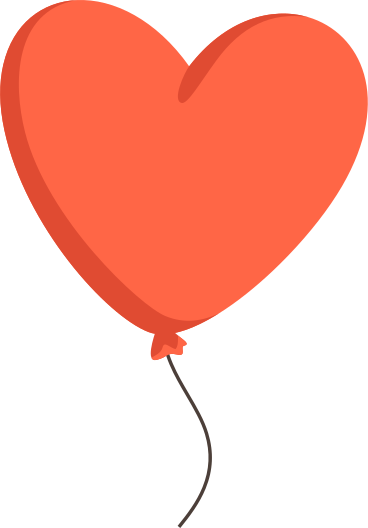 Coração balão PNG, SVG