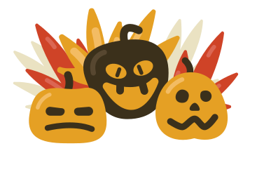 Halloween pumpkins PNG, SVG