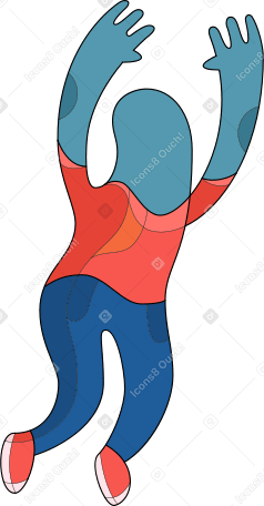 man sturdy jumping Illustration in PNG, SVG