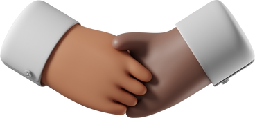 Handshake of tanned skin and brown skin hands PNG, SVG