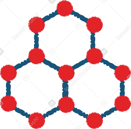 molecule Illustration in PNG, SVG
