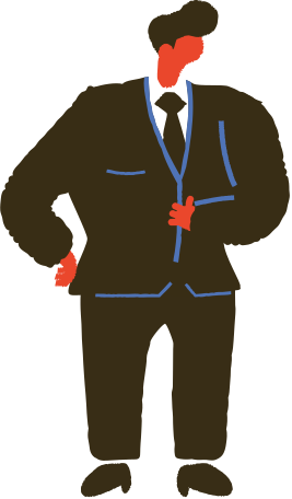 man in a suit Illustration in PNG, SVG