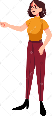 teacher without pointer and paper Illustration in PNG, SVG