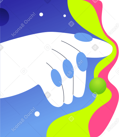 background with hand Illustration in PNG, SVG