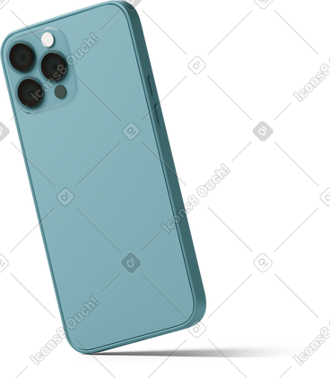 Rear view of blue smartphone PNG, SVG