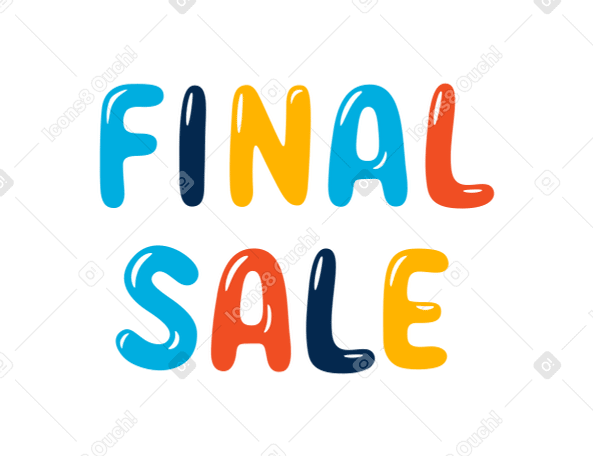 vendita finale PNG, SVG