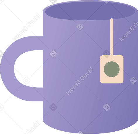 Tazza con bustina di tè PNG, SVG