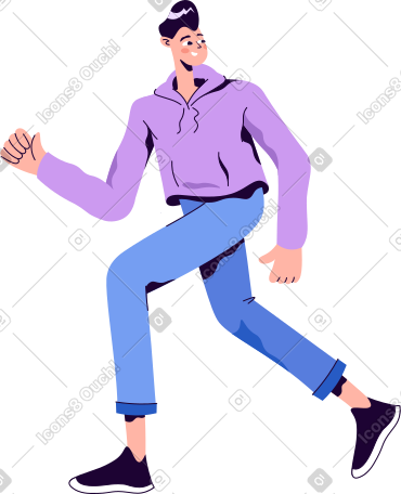 奔跑的人看着别处 PNG, SVG