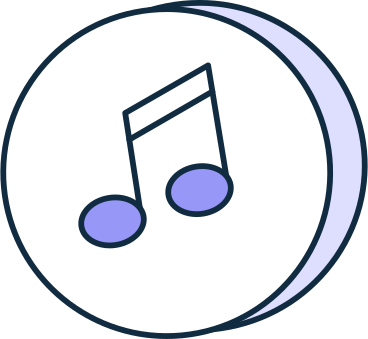 musical note button PNG, SVG