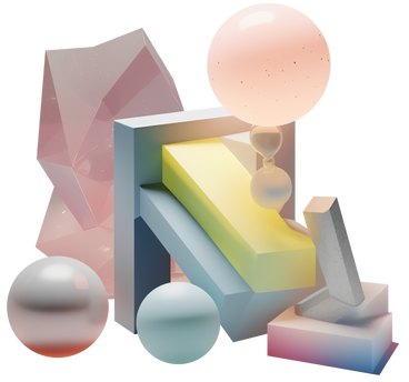 Abstrakte komposition mit farbigen objekten PNG, SVG