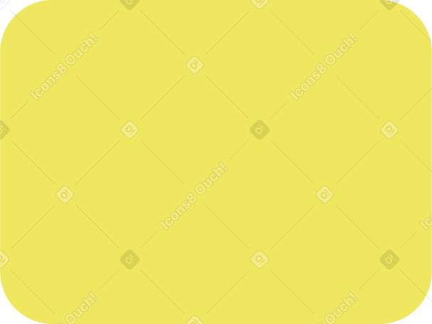 yellow rectangle with rounded corners Illustration in PNG, SVG