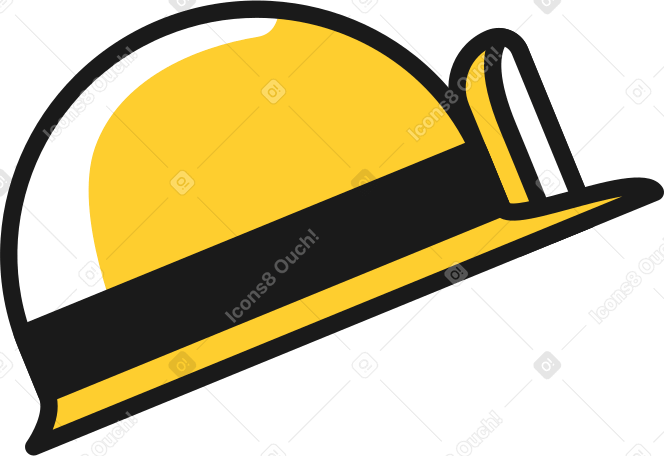 construction helmet with flashlight Illustration in PNG, SVG