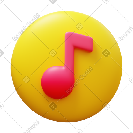 3D musical PNG, SVG