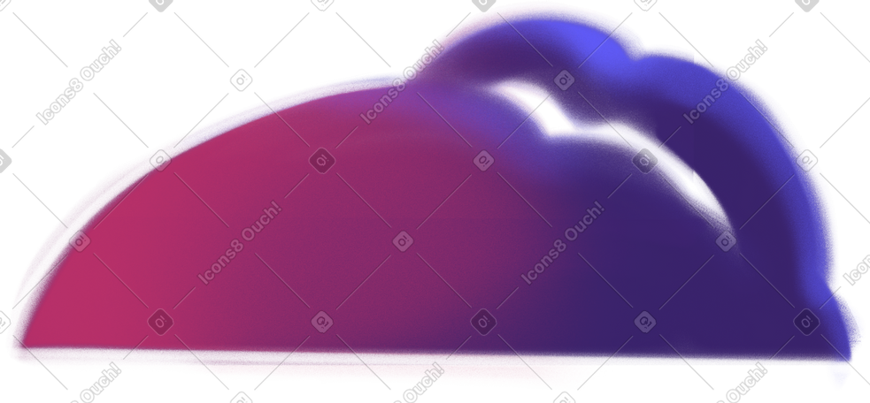 big pink and purple shape like cloud PNG, SVG