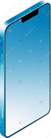 realistic isometric phone PNG, SVG