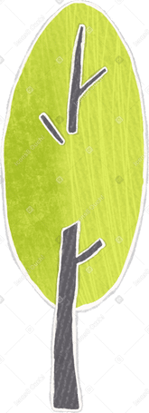 oval lime tree Illustration in PNG, SVG