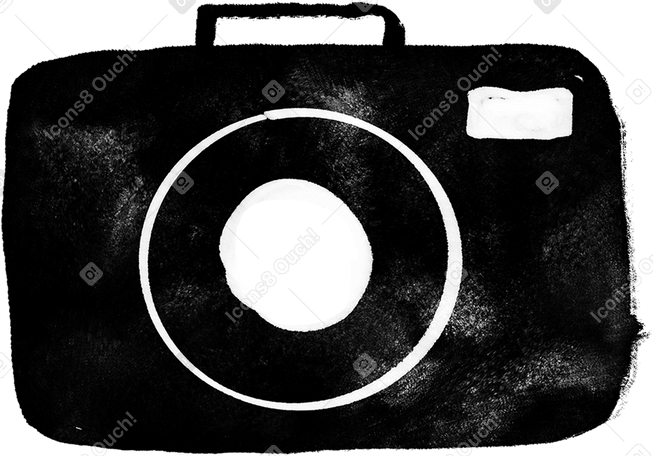 black photo camera Illustration in PNG, SVG