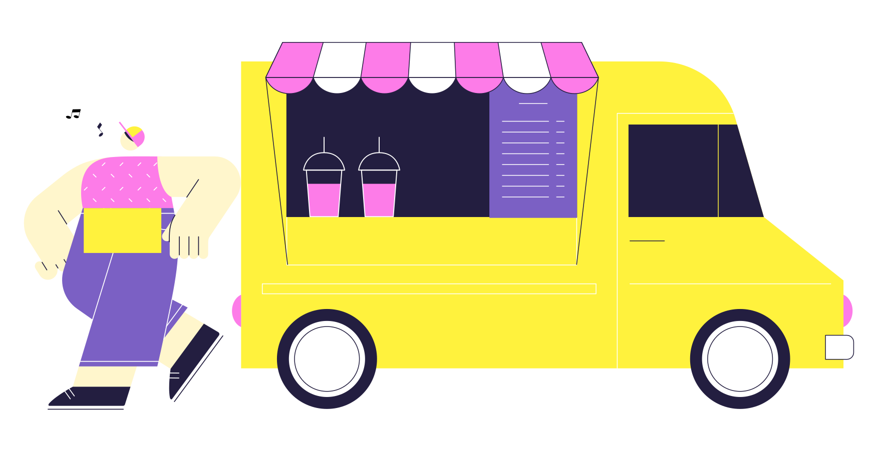 Waiting for customers Illustration in PNG, SVG