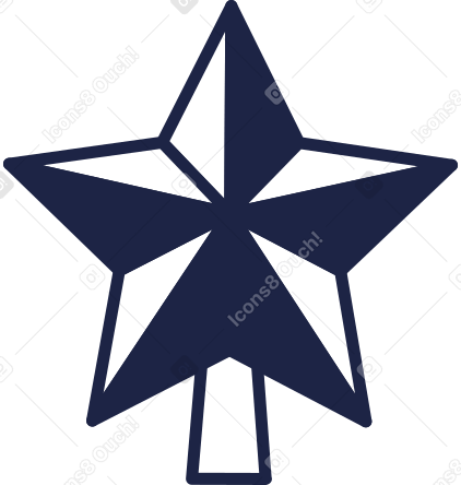 Árbol de navidad línea estrella PNG, SVG