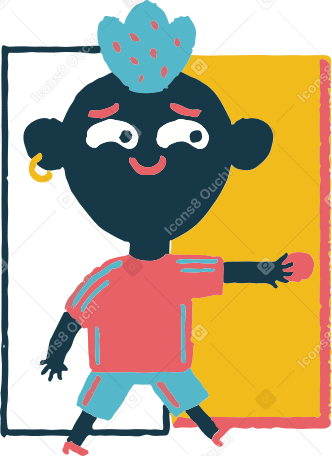 man with door Illustration in PNG, SVG