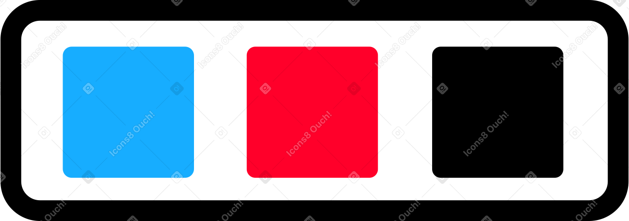 paleta de três cores PNG, SVG