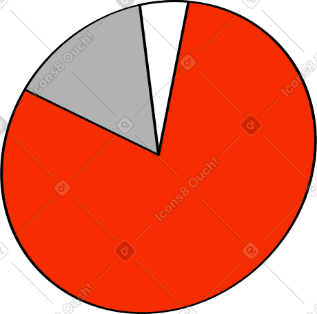 pie chart red graph PNG, SVG