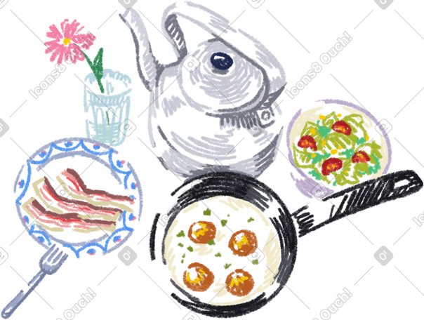 breakfast PNG, SVG