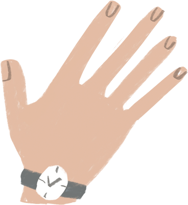 hand with a watch PNG, SVG