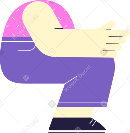 sitting body Illustration in PNG, SVG
