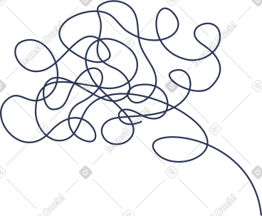 Tangled curve line PNG, SVG