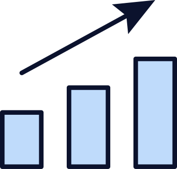 Icono de gráfico en crecimiento PNG, SVG