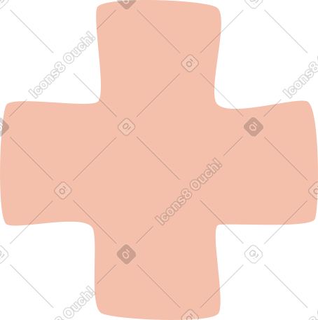 pink cross shape PNG, SVG