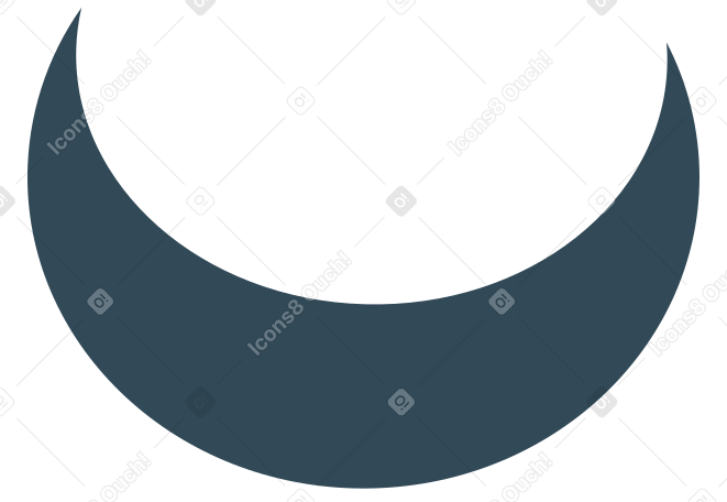 Mezzaluna blu scuro PNG, SVG
