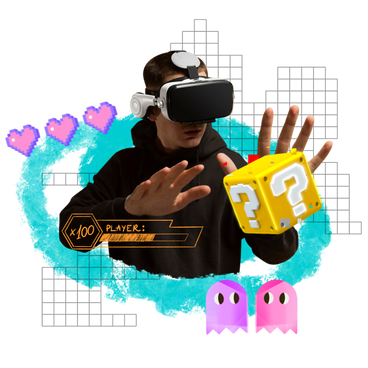 Jugador en juego interactivo de realidad virtual  PNG, SVG