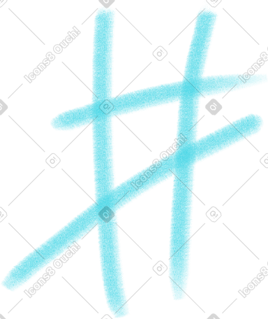 blue hashtag PNG, SVG