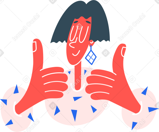 woman with likes Illustration in PNG, SVG
