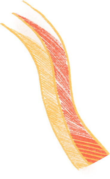two curved yellow and red lines PNG、SVG